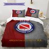 Argentinos Juniors  Pattern Bedding Quilt Set  Home Decoration  Gift (1 * Duvet Cover + 2 * Pillowcase  Without Core)