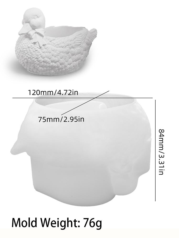 

Красивая гипсовая коробка для хранения уток, силиконовая форма, 3D, креативная ароматическая свеча, цветочный горшок, украшения, форма, сделай сам, товары для домашнего декора