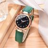 Alloy Shell Non-Plastic Shell Fashion Trend Women'S Casual Simple Belt Watch Quartz Watch Bracelet Set