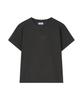 Peullupipeullupi Pigment Logo Semi-Crop T-Shirt_Charcoal