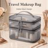 Sac de rangement en maille double grande capacité, sac de tri pour zone cosmétiques/articles de toilette, voyage, saison de la rentrée scolaire, Noël, cadeau de vacances