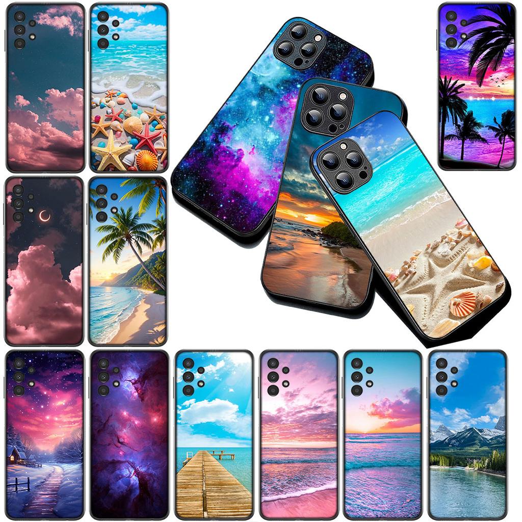 Pour OPPO A80 A18 A16 A40 A17 A15 A38 A78 A79 A54 A57 A12 A60 5G 4G Coque Étui de Téléphone Montagne Univers Galaxie Mer Plage Voyage