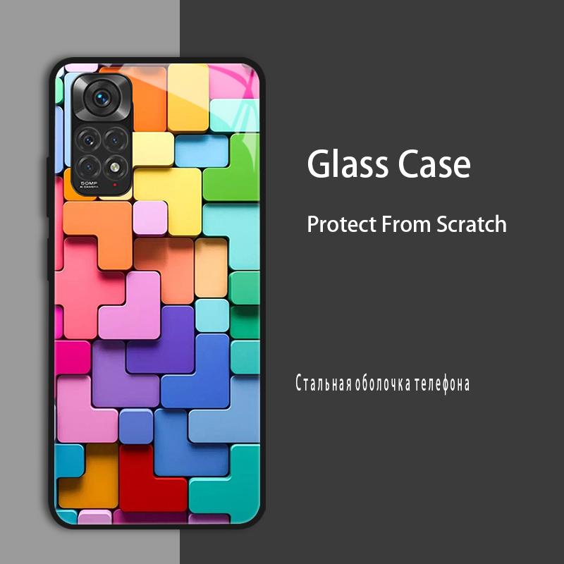 For Redmi Note 11 Case Cover Tempered Glass Case Hard Coque Bumper For Xiaomi Redmi Note11 Note 11 Pro 5G 4G 11s Protect Case