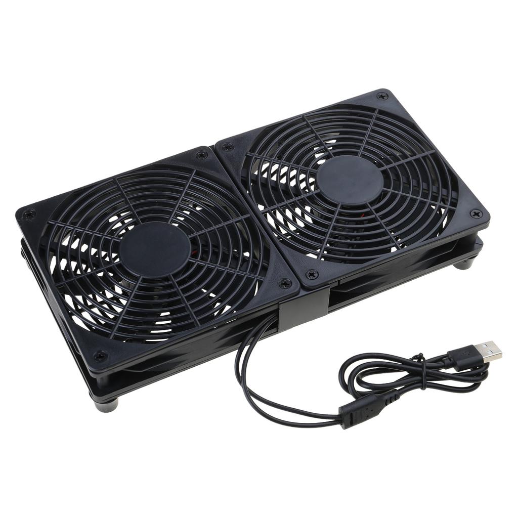 USB Powered Cooling Fan Stand 120mm for Router Rack DIY Audio Video Network Cabinet Server Workstation Mining Machine Laptop Cooler