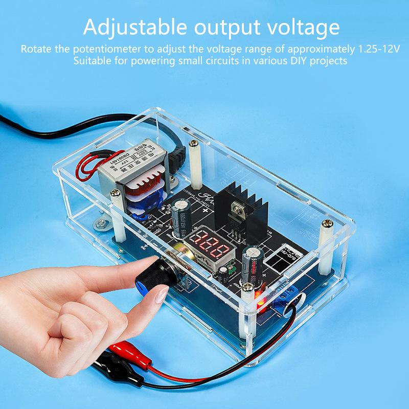 Lm317 Adjustable Power Supply Diy Kit Dc Regulated Power Supply Voltage Module Component Welding Electronic Production Bulk