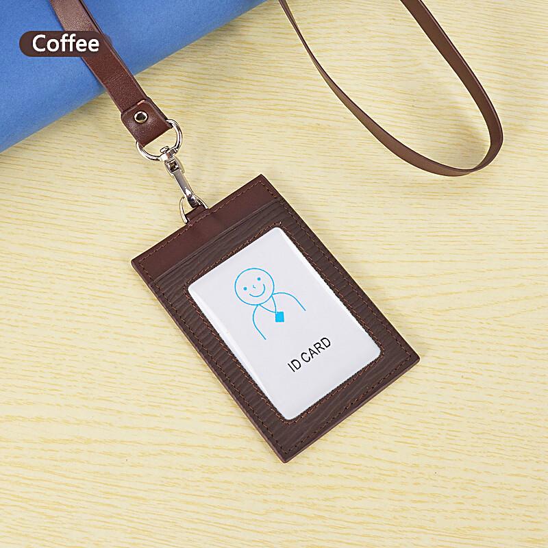 Ladies' Chest Card Holder Work ID Card Case Advanced Work Badge with Hanging Rope Multiple Card Slots Simple Protection Name Tag