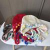 Sweet Cute Colored Braided Wool Hat Vintage Handwoven Fringed Knitted Hat Children's Autumn/Winter Ear Cap