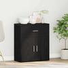 Sideboard Black Oak Effect 60 X 31 X 70 Cm Engineered Wood
