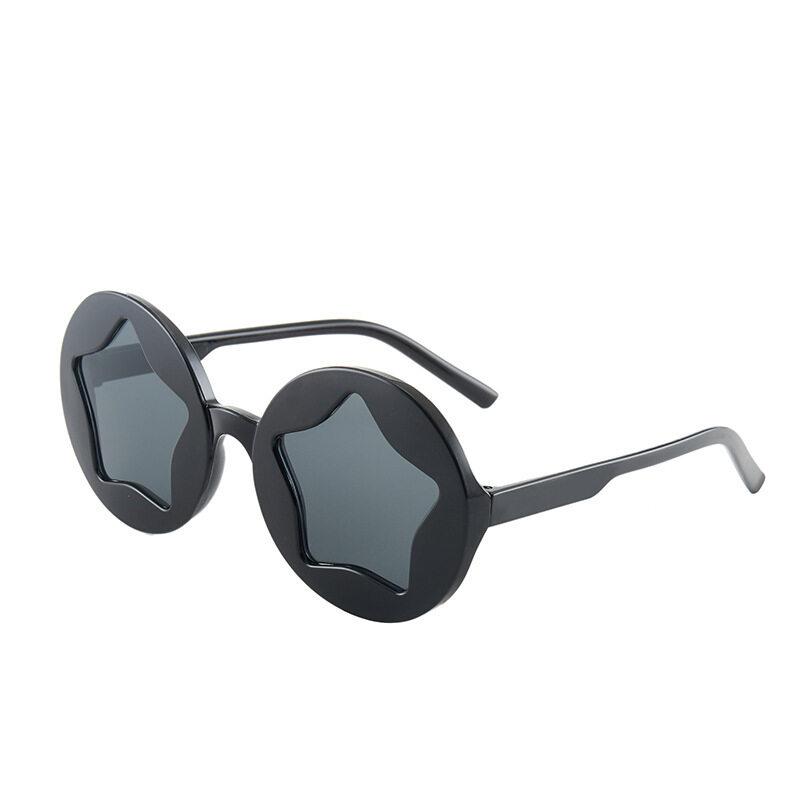 New Children's Pentagram Sunglasses Glasses Trendy Sunglasses Cute Children's Round Frame Mirror Children's Sunglasses