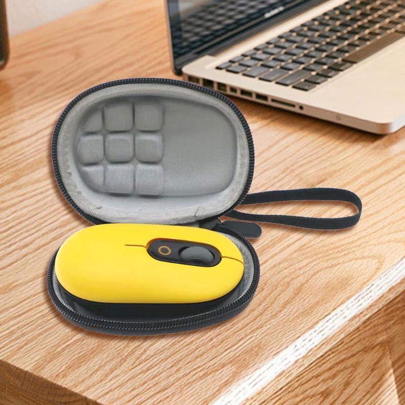 Hard Travel Case Bag for M350 Wireless Mouse Shockproof EVA Case with Hand Strap for Travel Mouse Lightweight