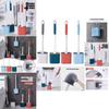 Compact Silicone Flex Toilet Brush And Holder With Ergonomic Design For Small Spaces