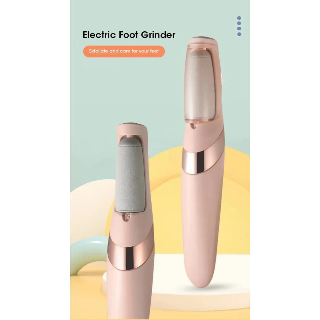 HOMZY NEW USB Electric Dead Skin Pedicure Automatic Foot Grinder Rechargeable Roller Feet Pedicure Tool with 2 Removable Roller Heads