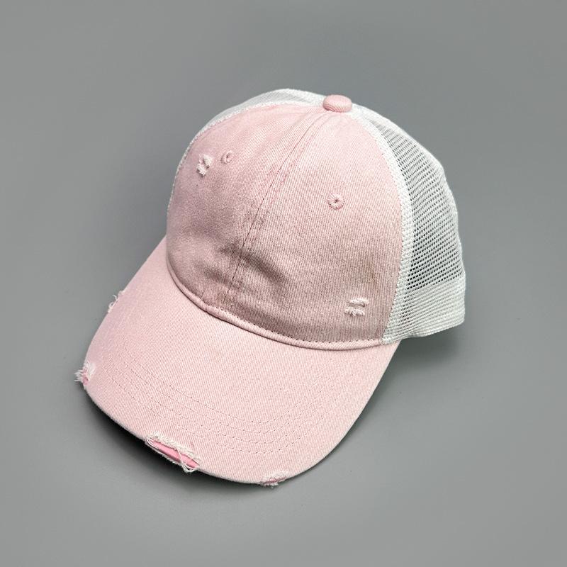 Retro Personalized Old Broken Wind Baseball Cap Men'S And Women'S Sunshade Breathable Mesh Casual Truck Hat