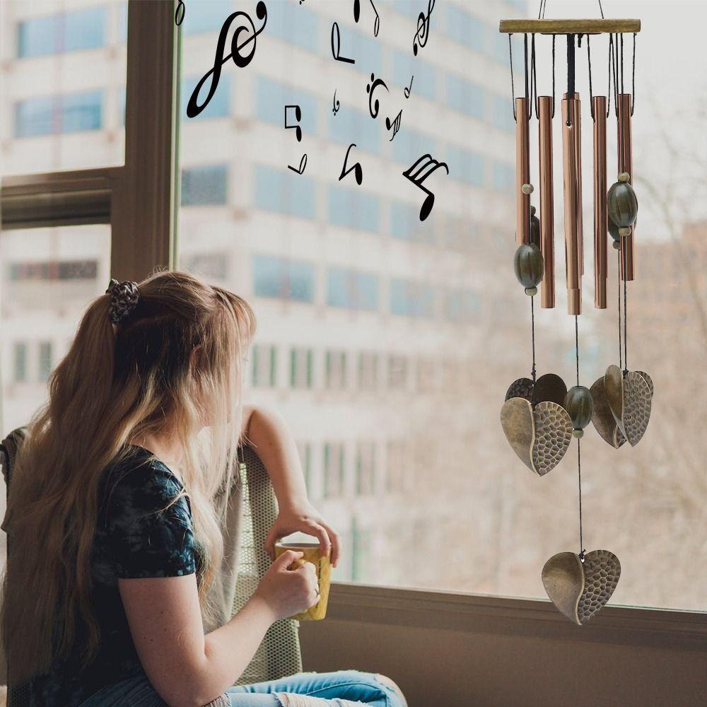 Decor Feng Shui Decoration Crisp Sound Heart Pendant Wind Chimes Windbells Yard Hanging Ornament
