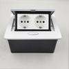 Gold Recessed European Standard Pop-up Desktop Socket for Network and German Power