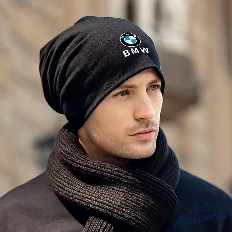 DKHN5 Autumn Winter Warm Beanies Cap Hip-hop Slouchy Thicken Skullcap Hat For BMW E46 F30 E60 E90 F10 E39 E36 E92 E91 E28 Car Sticker