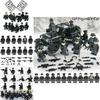 Moc Military Building Block Set Black Swat Jeep With Small Granule Assembly Toy Bag Pieces)