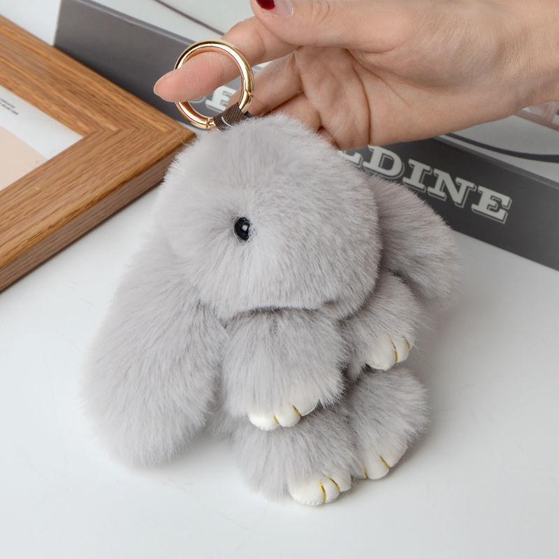 Multiple Colors Cute Soft Plush Rabbit Keychain Portable Fluffy Rabbit Pendant For Purse/Backpack Cute Gift For Kids & Girls