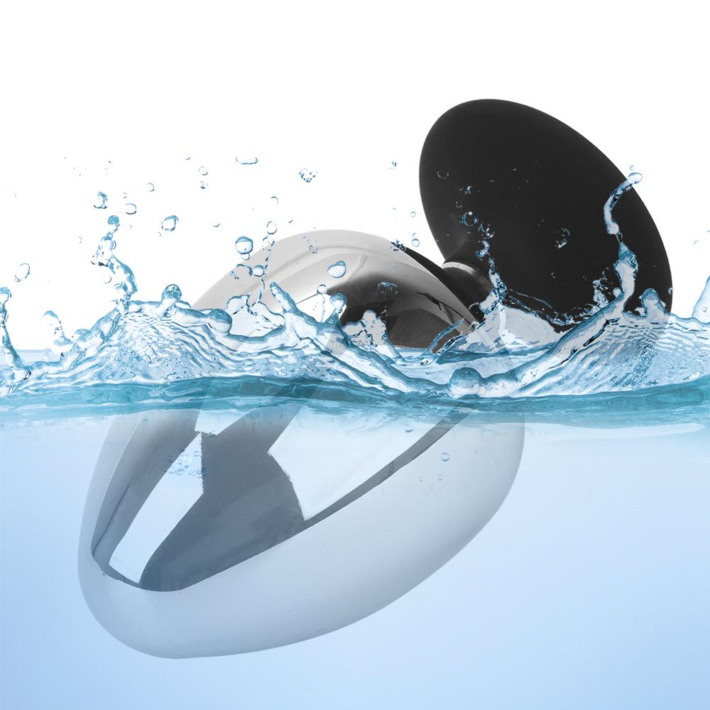 Anal Dildo Prostate Massager Anus Dilator Private Goods Sex Toys For Women Men with Suction Cup Extra Big Diameter Anal Plug Smooth Metal Butt Plug