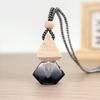 Mini Empty Triangle Cover Perfume Bottle 1Pcs Matte Black Refillable Portable Essential Oil Diffuser for Car Bag Carry