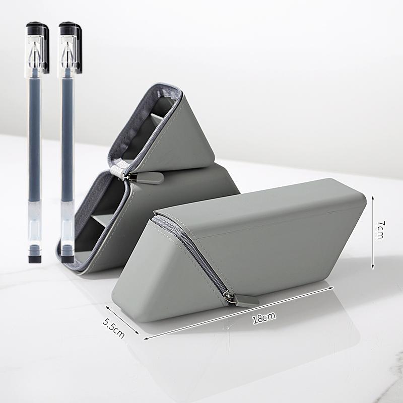 Creative Silicone Pencil Case Large Capacity Simple Design Dual-Purpose Pen Holder for Desk, Study & Office, Portable Gift