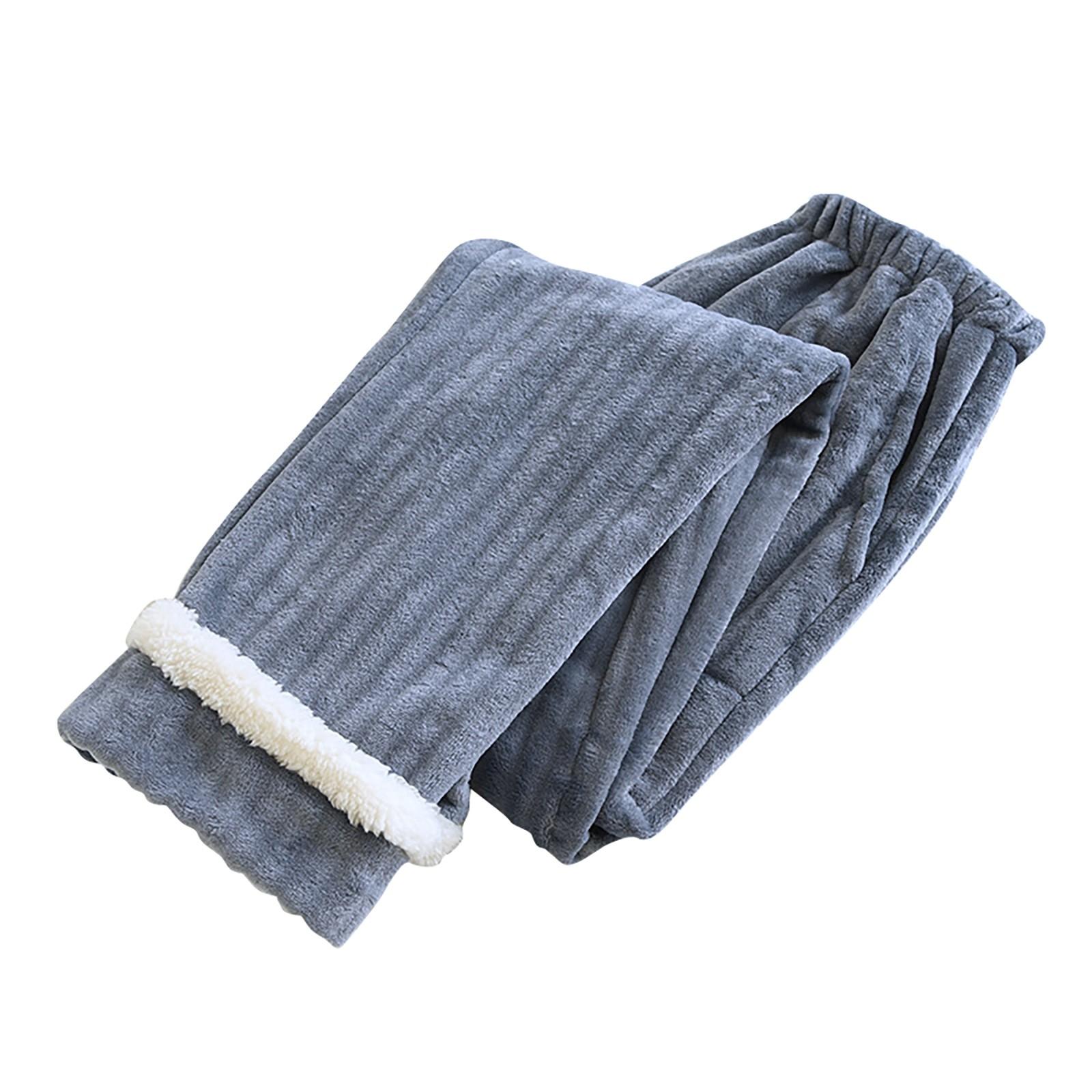 

Женские термофлисовые карманы пижамные теплые повседневные брюки домашние пижамные штаны XL синий