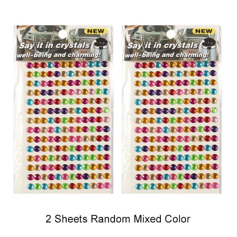 Colorful Crystal Sticker 1/2/3/5/10Sheet Diamond Graffiti Stickers Mini Crystal Diamond Cute Creative Stationery DIY Sticker ZYF