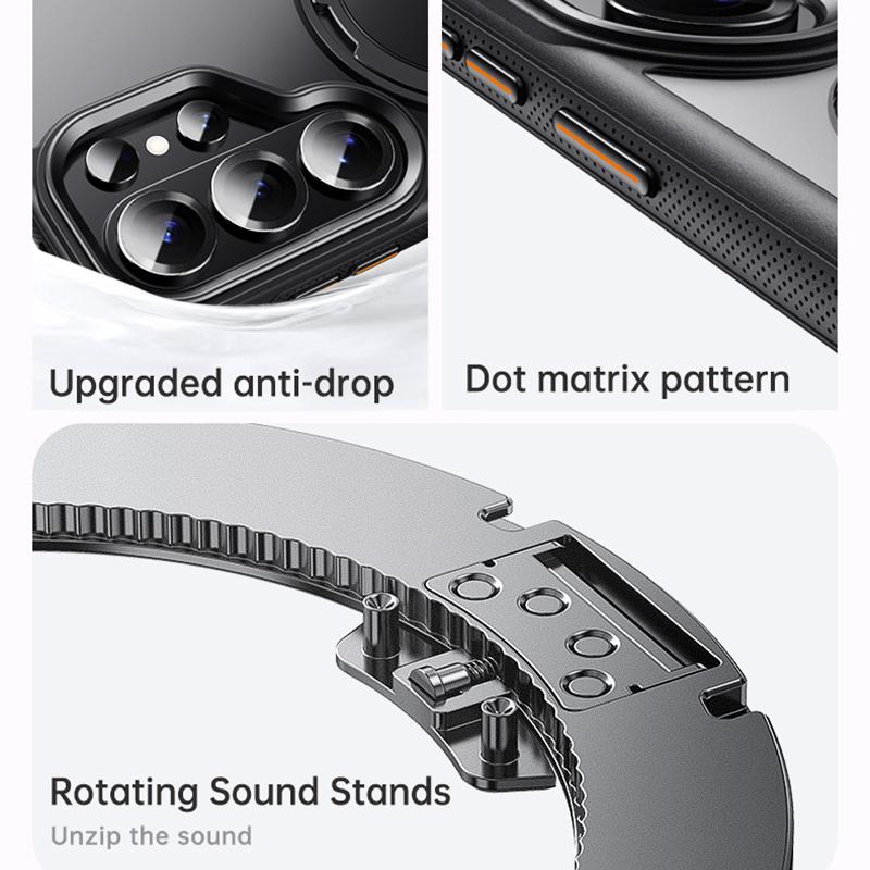 KEYSION N52 Magnetic 360° Ring Stand Case for MagSafe for Samsung Galaxy S26 Ultra 5G S26+ Matte Transparent Shockproof Phone Cover