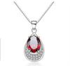 Korean Fashion Imitation Silver Zircon Pendant Necklace for Women
