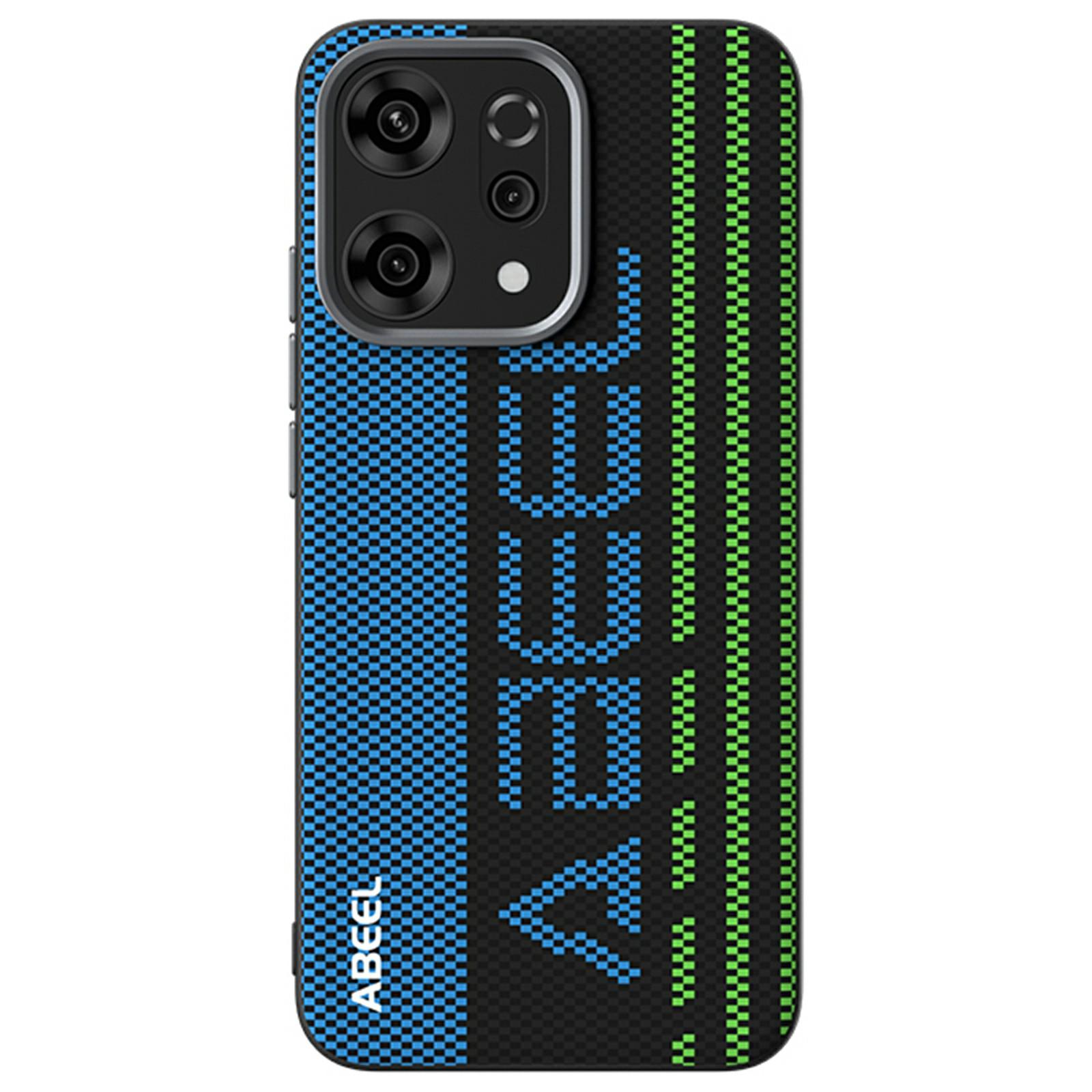 

ABEEL For Oppo Reno14 5G (Global) Case Compatible with MagSafe Printed PC TPU Aluminum Alloy Leather Phone Cover Outstanding No. 4