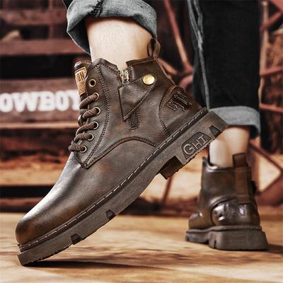 Herren 2023 Retro Trend Martin Boots - Britischer Stil, Rutschfest, Wasserdicht, Praktische Kurze Arbeitsstiefel