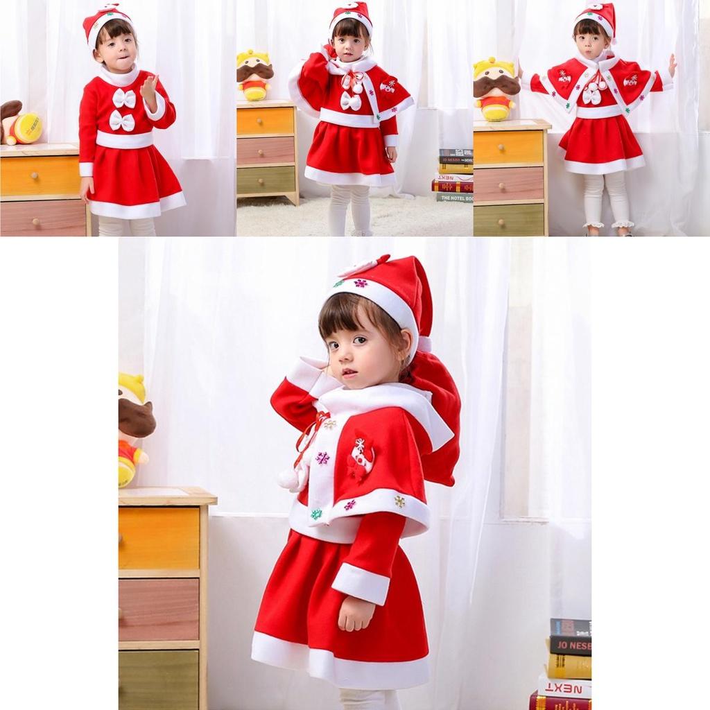 Quality-made Kids' Santa Claus Cosplay Costume For Xmas Party Fancy Dress Outfit