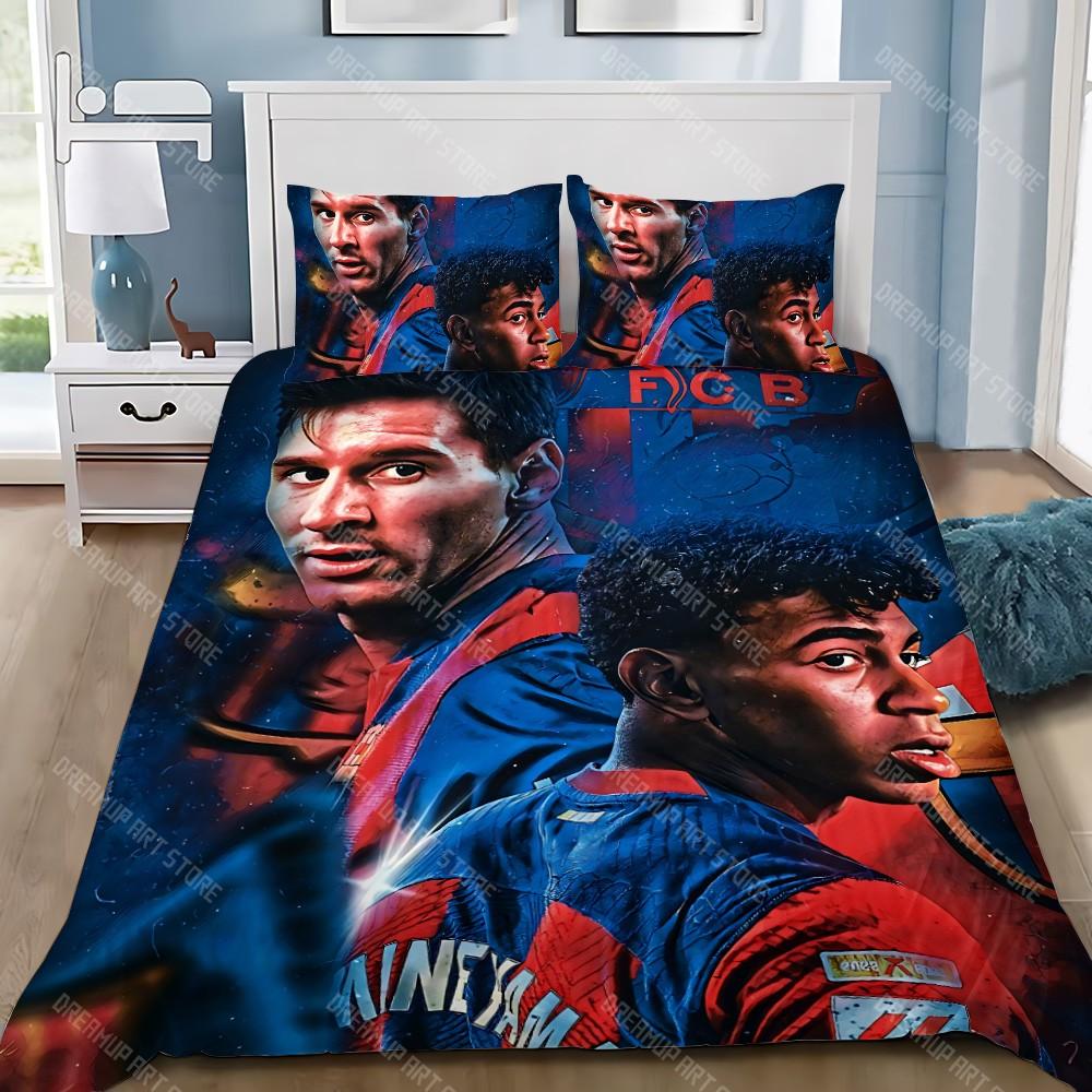 Football Stars Duvet Cover Pillowcase Bedding Set Adult Boy Girl Bedroom Decoration Children Gift Single Double Large Size