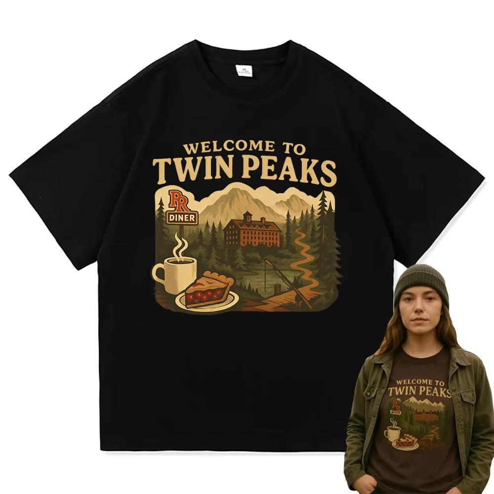 

Welcome To Twin Peaks T Shirt 2026 Fix Your Hearts or Die Men/women Clothing Harajuku High Quality Tops 90s Cotton TShirts S разноцветный