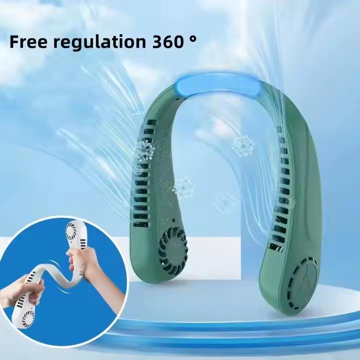 Wearable Neck Fan for Outdoor Hot Selling Rechargeable Mini Usb Portable Cooling Fan