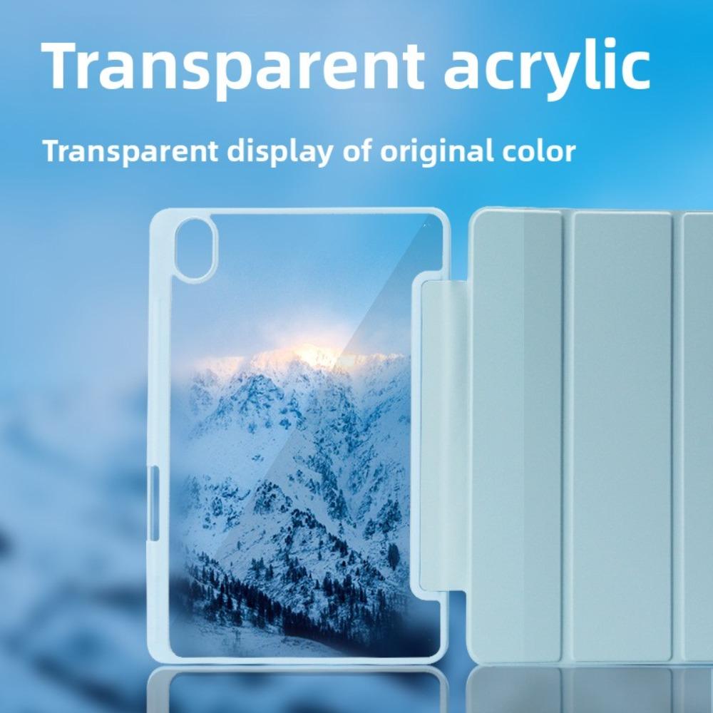 Kožený kryt proti ohnutí pro Honor Pad GT2 Pro MagicPad 3 V7 X9 X8A 10 Fit Průhledné akrylové ochranné pouzdro