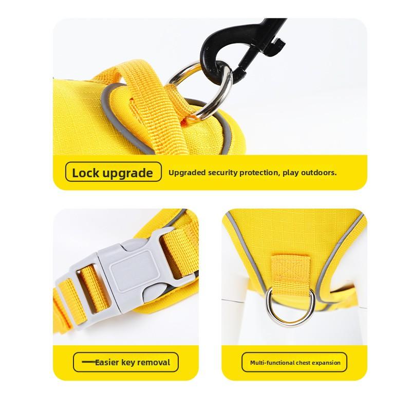 Dog Leash Vest Type Dog Chest and Back Anti-explosion Impact Medium and Large Dog Reflective Chest and Back Strap Anti-escape Dog Leash
