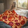 Halloween Pumpkin Flannel Blanket Warm Soft Halloween Christmas Decorative Couch Warm Cozy All-Season Gift