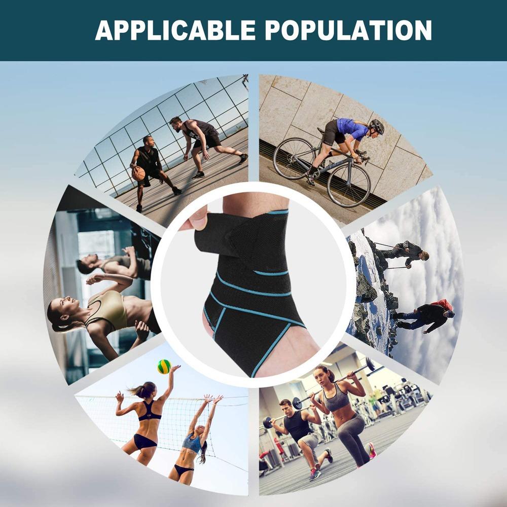 Bandaj gleznă fitness respirabil, orteză gleznă ajustabilă pentru sporturi în aer liber, fitness