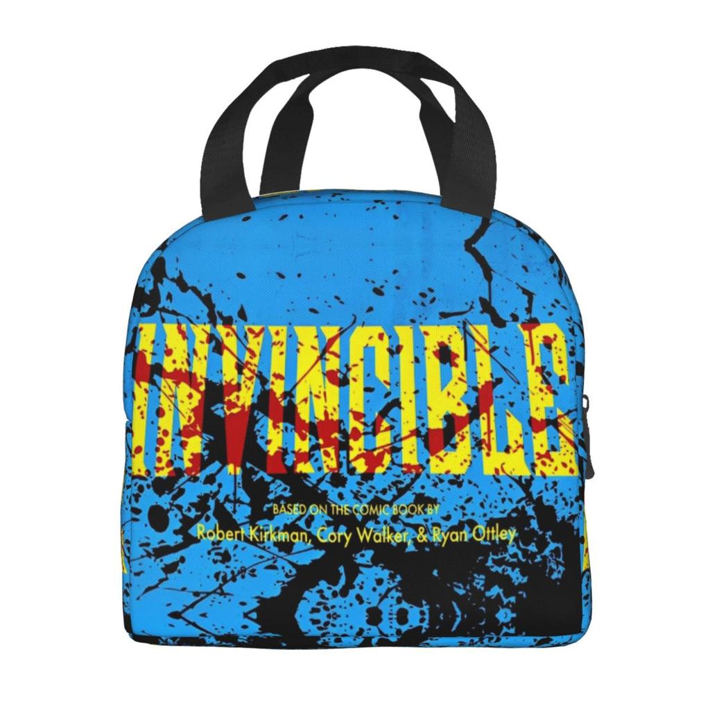 Invincible Hero Anime Cartoon Logo Product Insulated Lunch Bags For School Food Storage Bag Portable Thermal Cooler Lunch Boxes