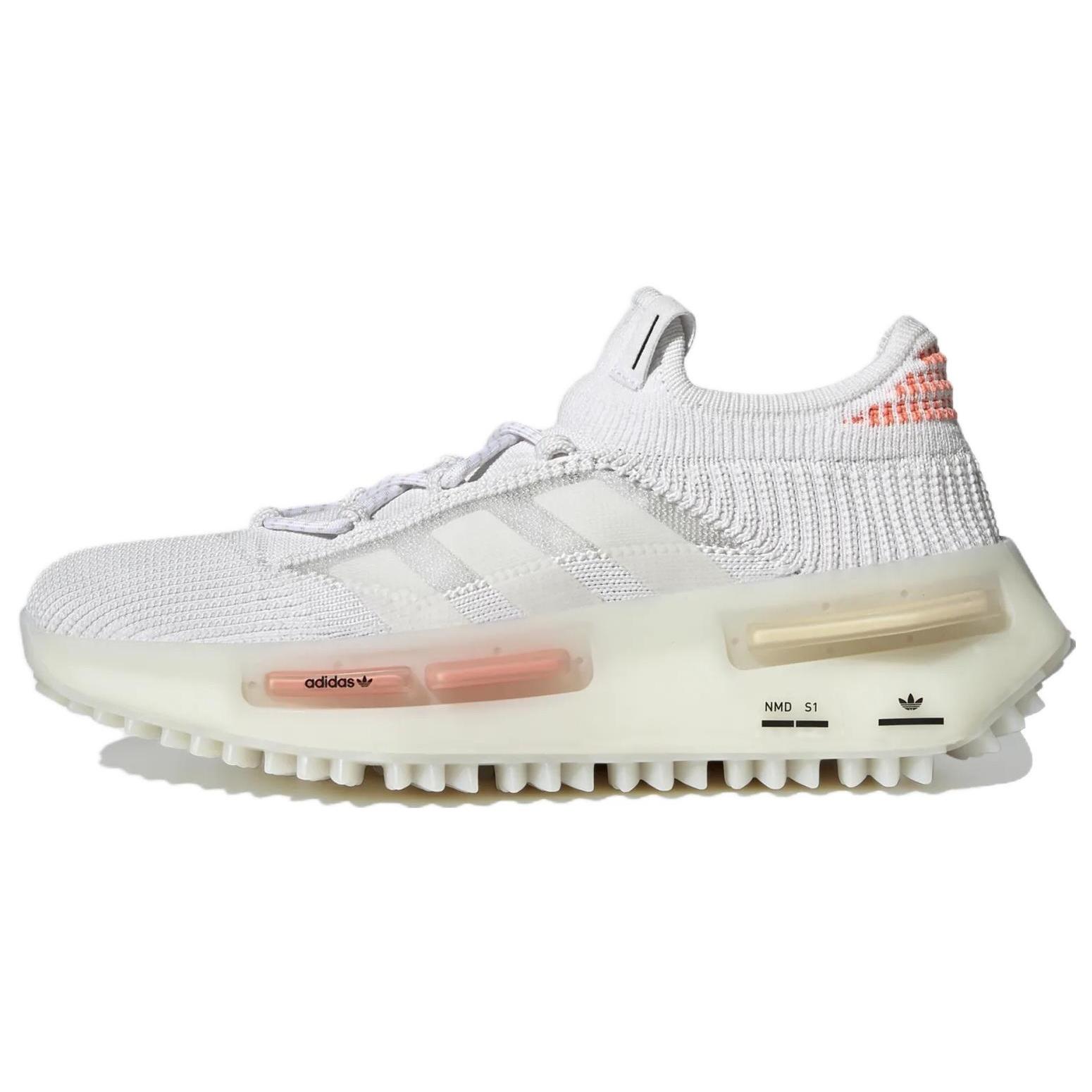 (WMNS) adidas NMD_S1 Shoes White Coral Fusion Women s HQ4465 EU 38