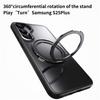 For Samsung Galaxy S25+ Case Compatible with MagSafe TPU+Acrylic+Metal Kickstand Matte Phone Cover