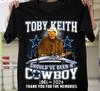 Toby Keith Grazie Per I Ricordi Maglietta Unisex Nera in Cotone Taglia Completa