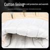 White Heat-Resistant Cotton Gloves: Anti-Scald, High-Temperature Protection, Five-Finger Design, Thickened for Kitchen and Winter Use.