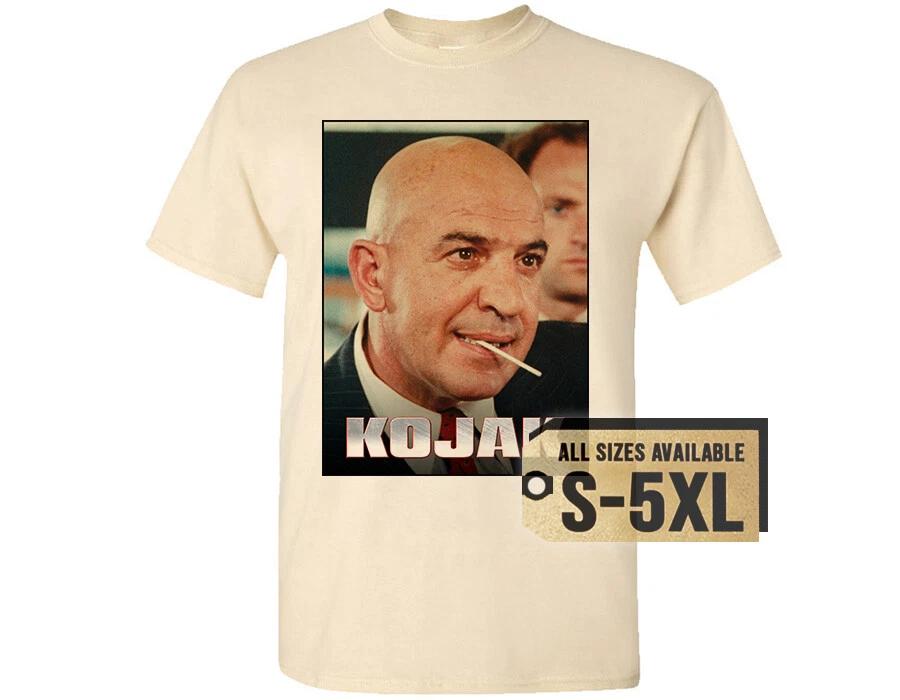 

KOJAK TV Series 1973 V3 T SHIRT Tee Natural cotton White Retro Sizes S to 5XL 3XL