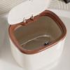 Mini Household Desktop Trash Bin Sealed Odor Proof Trash Can Enlarged Diameter Tea Slag Can Living Room