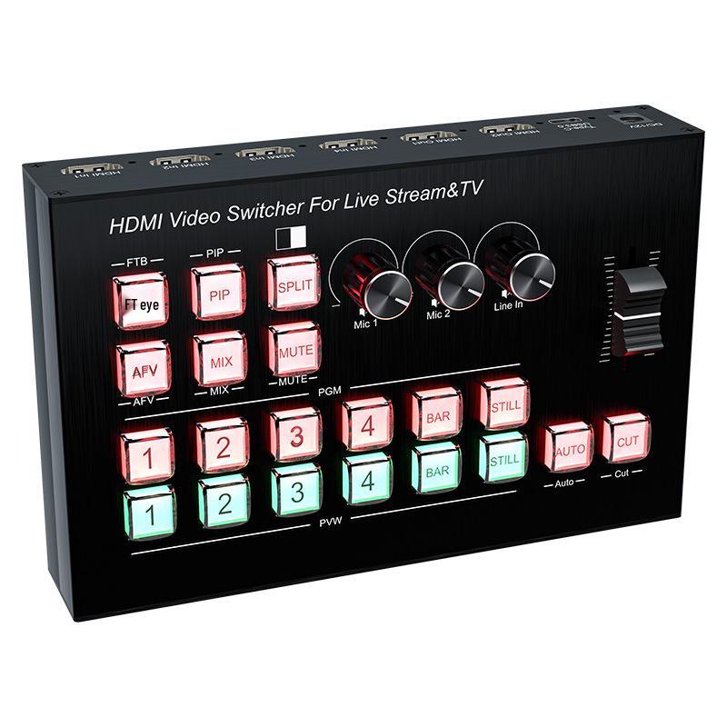 4x2 HDMI Switcher with Type-C Capture & OSD Display - 4-Channel Game Switch