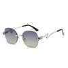 Summer new no sunglasses, European and American personalized ins snake head large frame trimmed fashion sunglasses women