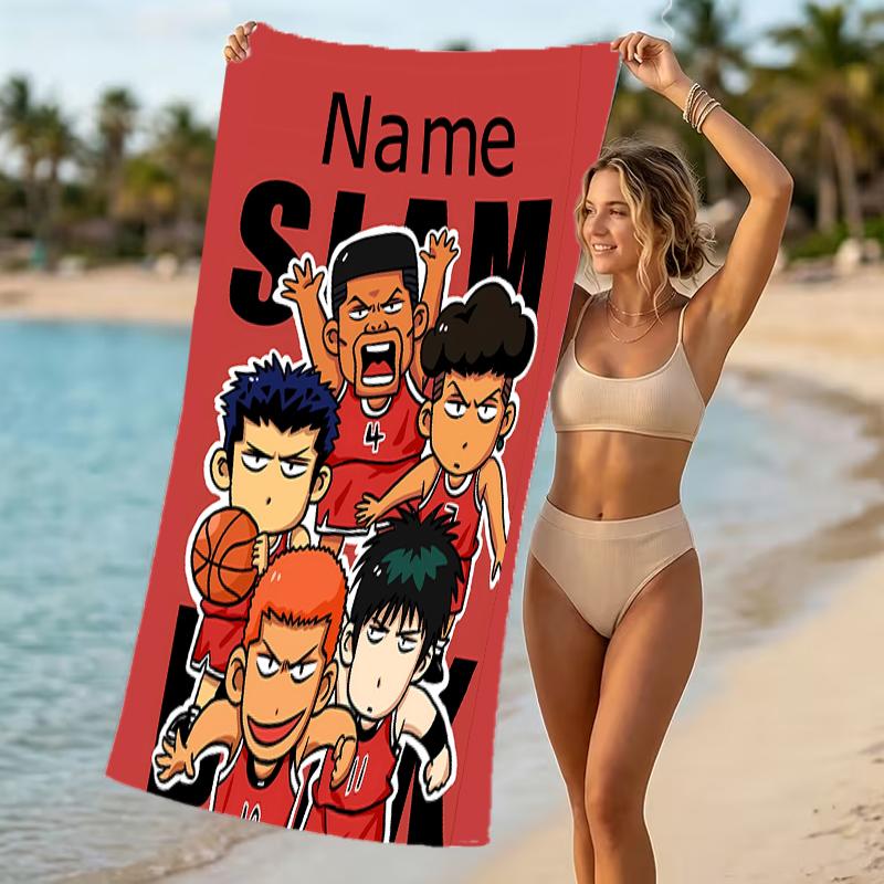 Customizable Personalized Beach Towels Sakuragi Hanamichi Themed designs.Suitable for the Beach, Yoga, Sports;ideal As Beach Accessories