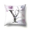Decorative 26 Letters Polyester Pillow Case For Sofa Alphabet Flowers Printed Cushion Cover Case Home Decor Almofada 45X45Cm
